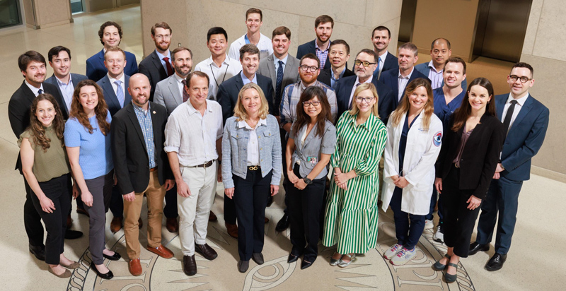 Group portrait of 28 members of the Department of Opthalmology.